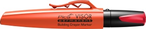 Marker permanent VISOR, alb / galben / albastru / rosu, PICA