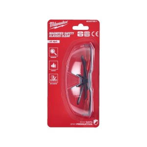 Ochelari de protectie cu lentila transparenta si functie de lupa (+2.0), Milwaukee, cod 4932478911 - Img 2