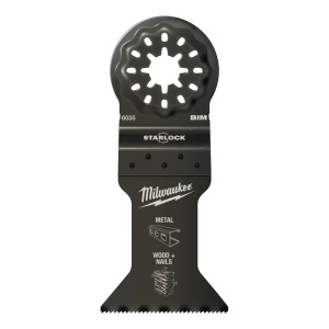 Panza STARLOCK multimaterial BiM lemn si metal, 43x47 mm, Milwaukee, cod 48906035