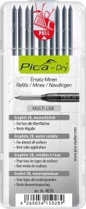 Set 10 mine de rezerva Pica-Dry, alb / albastru / verde / galben / rosu / negru, PICA