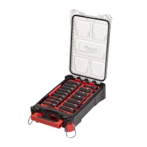 Set 16 chei tubulare de impact 1/2 " SHOCKWAVE IMPACT DUTY in organizator PACKOUT, Milwaukee, cod 4932480943