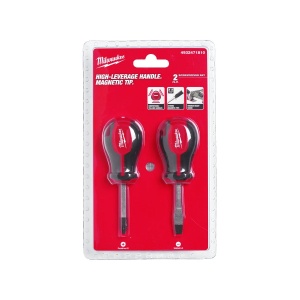 Set 2 surubelnite TRI-LOBE STUBBY, PZ2 x 45mm / SL6.5 x 45mm, tija cilindrica, Milwaukee, cod 4932471810 - Img 4