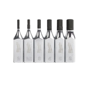 Set 6 chei tubulare cu bit direct in cap, prindere 1/4" HEX, 2mm, 2.5mm, 3mm, 4mm, 5mm, 6mm, Mlwaukee, cod 4932480566