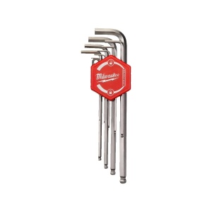 Set 9 chei imbus HEX, 1.5, 2, 2.5, 3, 4, 5, 6, 8, 10 mm, Milwaukee, cod 4932478621