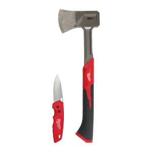 Set topor de 40 cm si cutit pliabil FASTBACK, Milwaukee, cod 4932499031