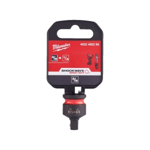 Adaptor SHOCKWAVE IMPACT DUTY pentru chei tubulare de la 3/8" la 1/4" patrat, 28 mm, Milwaukee, cod 4932480299 - Img 2