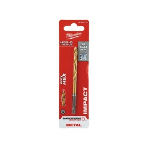 BURGHIU METAL HSS-TITAN RED HEX 1/4'' 6.0X60X105 MM - Img 3