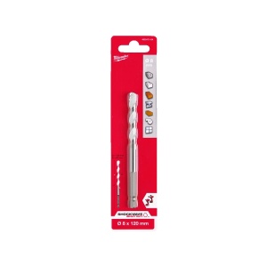 Burghiu multi material TCT 8x120x60 mm, Milwaukee, cod 4932471104 - Img 3
