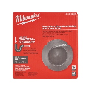 Cablu tip spirala HH, 8 mm x 7.6 m + tambur intern, ICDHD, pentru masinile de desfundat M12 BDC, Milwaukee, cod 48532582 - Img 2