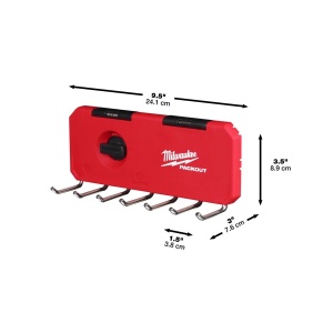 Carlige pe un singur rand pentru depozitare PACKOUT, max 9 kg, 100 x 232 x 77 mm, Milwaukee, cod 4932493384 - Img 3