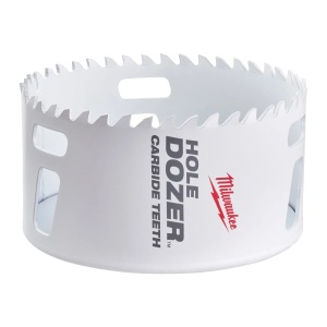 Carota TCT HOLE DOZER cu dinti din carbura, diametru 89 mm, 41 mm adancime max taiere, Milwaukee, cod 49560738