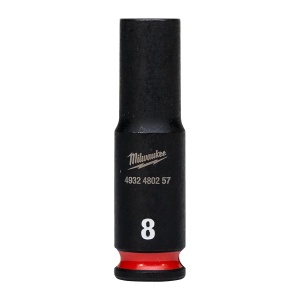 Cheie tubulara de impact SHOCKWAVE IMPACT DUTY 1/4", lunga, marime 8 mm, Milwaukee, cod 4932480257