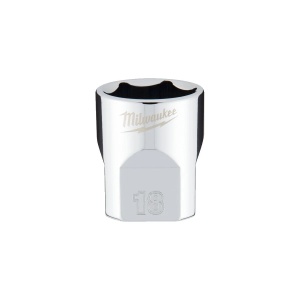 Cheie tubulara standard 3/8", marime 18 mm, diametru 24.3 mm, lungime 28 mm, Milwaukee, cod 4932478348