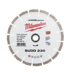 Disc diamantat SPEEDCROSS SUDD, 230x22.23x3.4 mm, Milwaukee, cod 4932492152