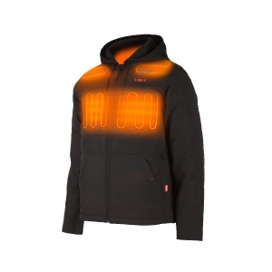 Jacheta puffer incalzita M12 HPJBL2-0, neagra, cu gluga, Milwaukee