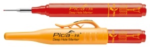Marker permanent Ink Deep Hole, 1.5 mm, negru / albastru / rosu, PICA