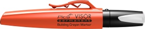 Marker permanent VISOR, alb / galben / albastru / rosu, PICA