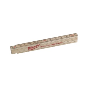 Metru de tamplarie subtire, din lemn, lungime 2 m, latime lama 16 x 2.70 mm, 10 zale, Milwaukee, cod 4932459303 - Img 2