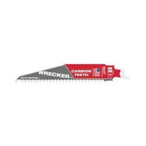 Panza multimaterial fierastrau sabie HEAVY DUTY WRECKER cu dinti din carbura, 150x6TPI, Milwaukee, cod 48005241