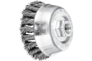 Perie tip oala impletita cu filet M14 pentru polizor unghiular, 65 / 80 mm, sarma otel 0.50 mm, PFERD