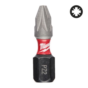 Set 2 biti PZ2 x 25 mm SHOCKWAVE IMPACT DUTY, Milwaukee, cod 4932430863