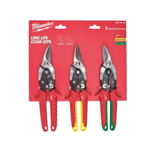 Set 3 foarfeci pentru tabla, taiere stanga/dreapta/dreapta, Milwaukee, cod 4932499020 - Img 2