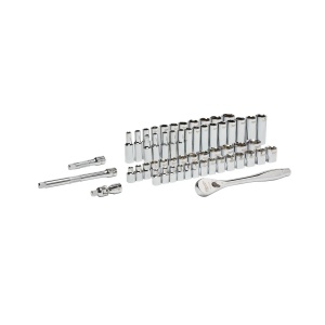 Set 56 chei tubulare sistem metric si imperial + antrenor cu clichet 3/8", Milwaukee, cod 4932464946 - Img 2