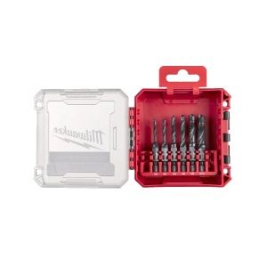 Set 6 burghie pentru metal HSS-G combi 3 in 1, M3, M4, M5, M6, M8, M10, prindere 1/4" HEX, Milwaukee, cod 4932498267