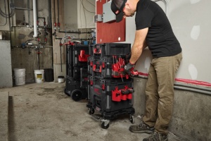 Suport lateral pentru acumulatori M12 PACKOUT, capacitate 3 bucati, Milwaukee, cod 4932498646 - Img 7