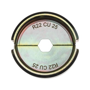 Bac de sertizare papuci cablu tubulari si conectori R22 CU 25, forma HEX, Milwaukee, cod 4932451756