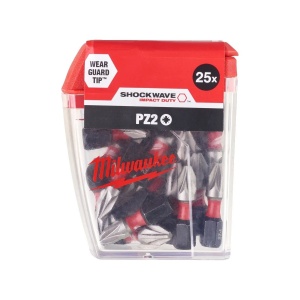 Bit PZ2 pentru surubelnite SHOCKWAVE IMPACT DUTY CD PZ2x25 mm Milwaukee, cod 4932430864 - Img 2