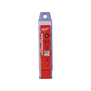 Burghiu pentru metal HSS-G THUNDERWEB-DIN338 ø8.0 mm Milwaukee, cod 4932352395 - Img 2