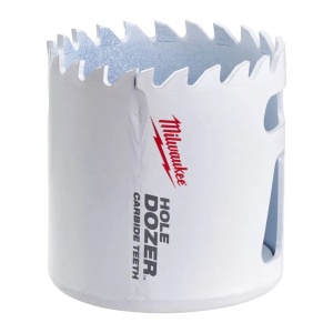 Carota TCT HOLE DOZER cu dinti din carbura, diametru 48 mm, 41 mm adancime max taiere, Milwaukee, cod 49560719