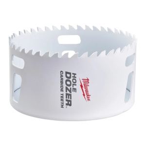 Carota TCT HOLE DOZER cu dinti din carbura, diametru 92 mm, 41 mm adancime max taiere, Milwaukee, cod 49560739