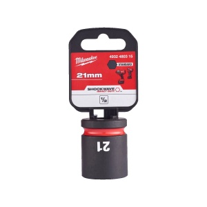 Cheie tubulara de impact SHOCKWAVE IMPACT DUTY 1/2" patrat, scurta, marime 21 mm, Milwaukee, cod 4932480315 - Img 2
