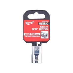 Cheie tubulara standard 3/8", marime 13 mm, diametru 18.3 mm, lungime 28 mm, Milwaukee, cod 4932478343 - Img 2