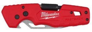 Cutit pliabil 5 in 1 FASTBACK, lama inox, cu suport biti 1/4, Milwaukee, cod 4932492454