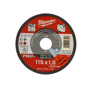 Disc PRO+ pentru polizat metale SCS 41 / 115 x 1 x 22 mm, Milwaukee, cod 4932451484