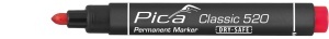 Marker permanent 1-4 mm, round tip, rosu / verde / negru / albastru / set 4 culori, PICA