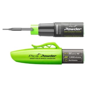 Marker Pica spray pentru gauri adanci, marcaj fluorescent verde, adancime max 25 cm, Pica, cod PICA2020
