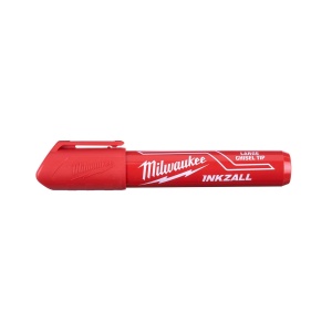 Marker rosu INKZALL cu varf lat de 6.2 mm, marime L, Milwaukee, cod 4932471556