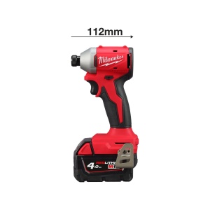 Masina de insurubat compacta cu impact M18 BLIDRC-402C, prindere 1/4" HEX, cuplu 190 Nm, Milwaukee, cod 4933492840 - Img 3