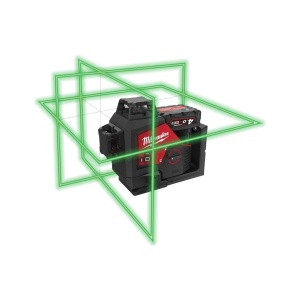 Nivela laser M12 3PL-401C verde, 360, cu 3 planuri, fascicul max 100m ,Milwaukee, cod 4933478102 - Img 3