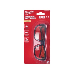 Ochelari de protectie cu lentila galbena premium, Milwaukee, cod 4932478928 - Img 5
