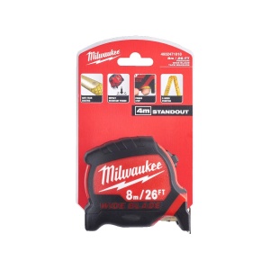 Ruleta magnetica PREMIUM cu banda lata de 33 mm, lungime 8 m/ 26', Milwaukee, cod 4932471818 - Img 2