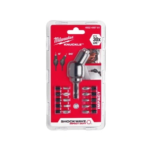Set 11 piese biti si dispozitiv de insurubat la unghi SHOCKWAVE KNUCKLE, Milwaukee, cod 4932459781 - Img 7