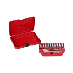 Set 28 chei tubulare sistem metric + antrenor cu clichet 1/4", Milwaukee, cod 4932464943 - Img 3