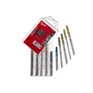 Set 35 panze pentru fierastrau pendular, adecvate pentru lemn si metal, sistem de prindere T, Milwaukee, cod 4932479088