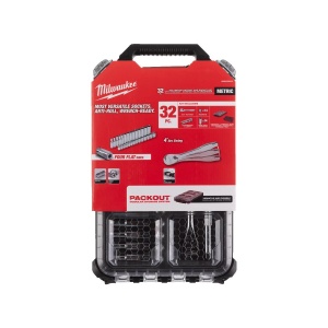 Set antrenor cu clichet 3/8″ + 32 chei tubulare sistem metric in organizator mic PACKOUT, Milwaukee, cod 4932478813 - Img 3
