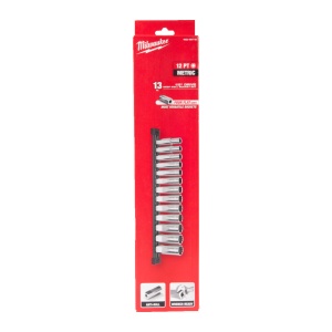 Set tubulare lungi 1/2", 12 laturi, sistem metric 12–24 mm, 13 buc, Milwaukee, cod 4932498798 - Img 4